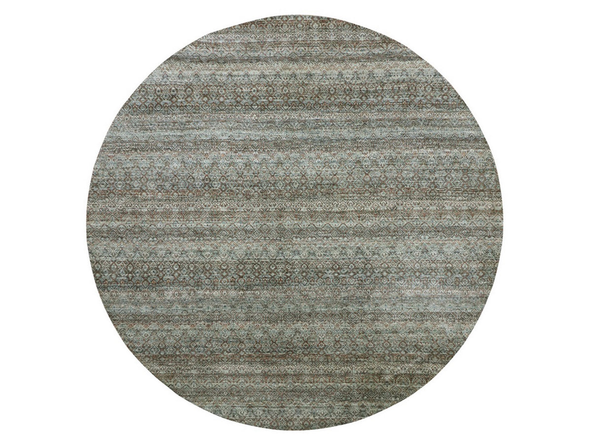 Modern / Contemporary hand-knotted wool rug in Gray, 10' x 10' — SKU O076788