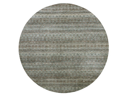 Modern / Contemporary hand-knotted wool rug in Gray, 10' x 10' — SKU O076788