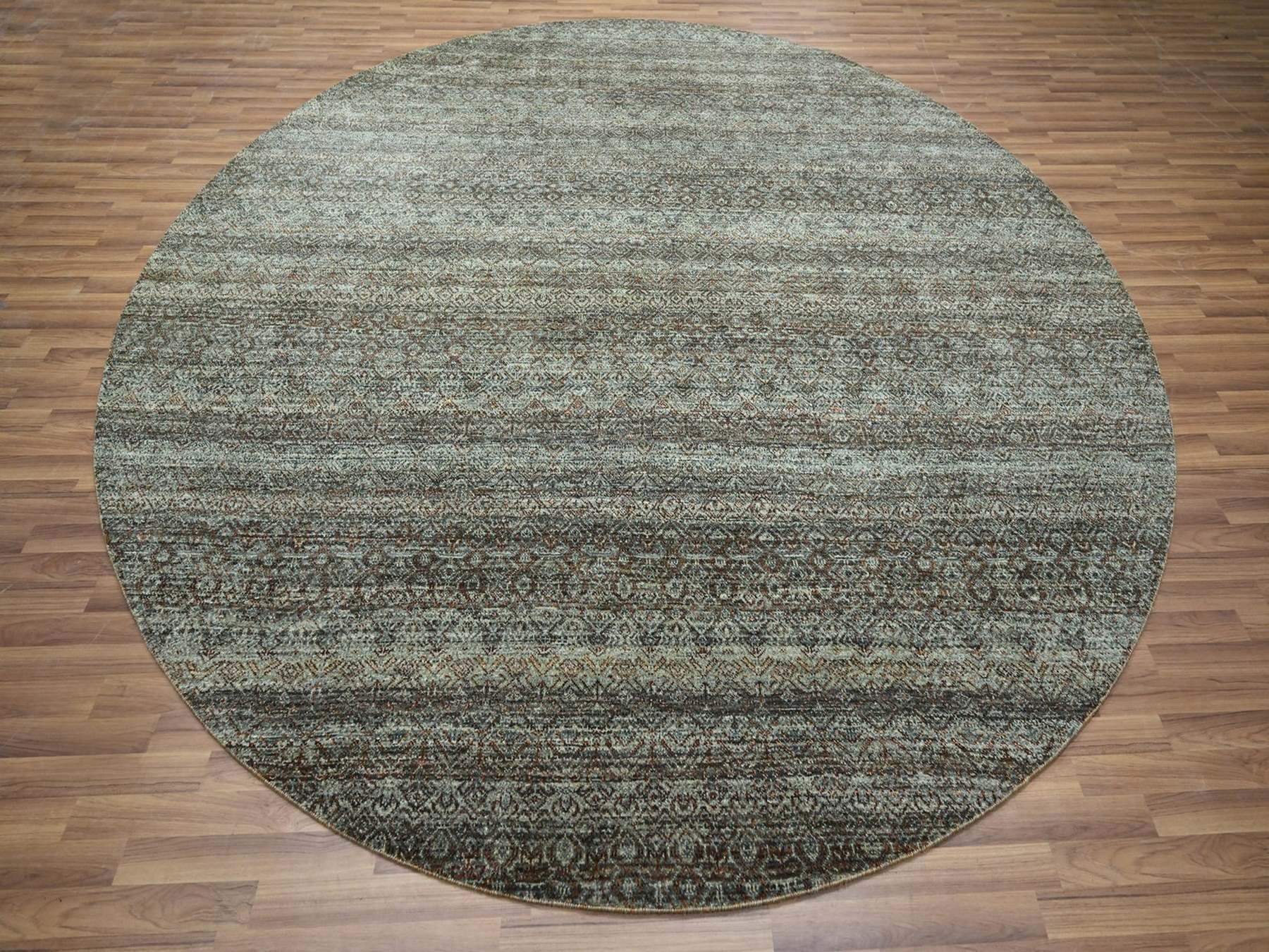 Modern / Contemporary hand-knotted wool rug in Gray, 10' x 10' — SKU O076788 (view 2)