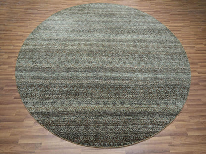 Modern / Contemporary hand-knotted wool rug in Gray, 10' x 10' — SKU O076788 (view 2)