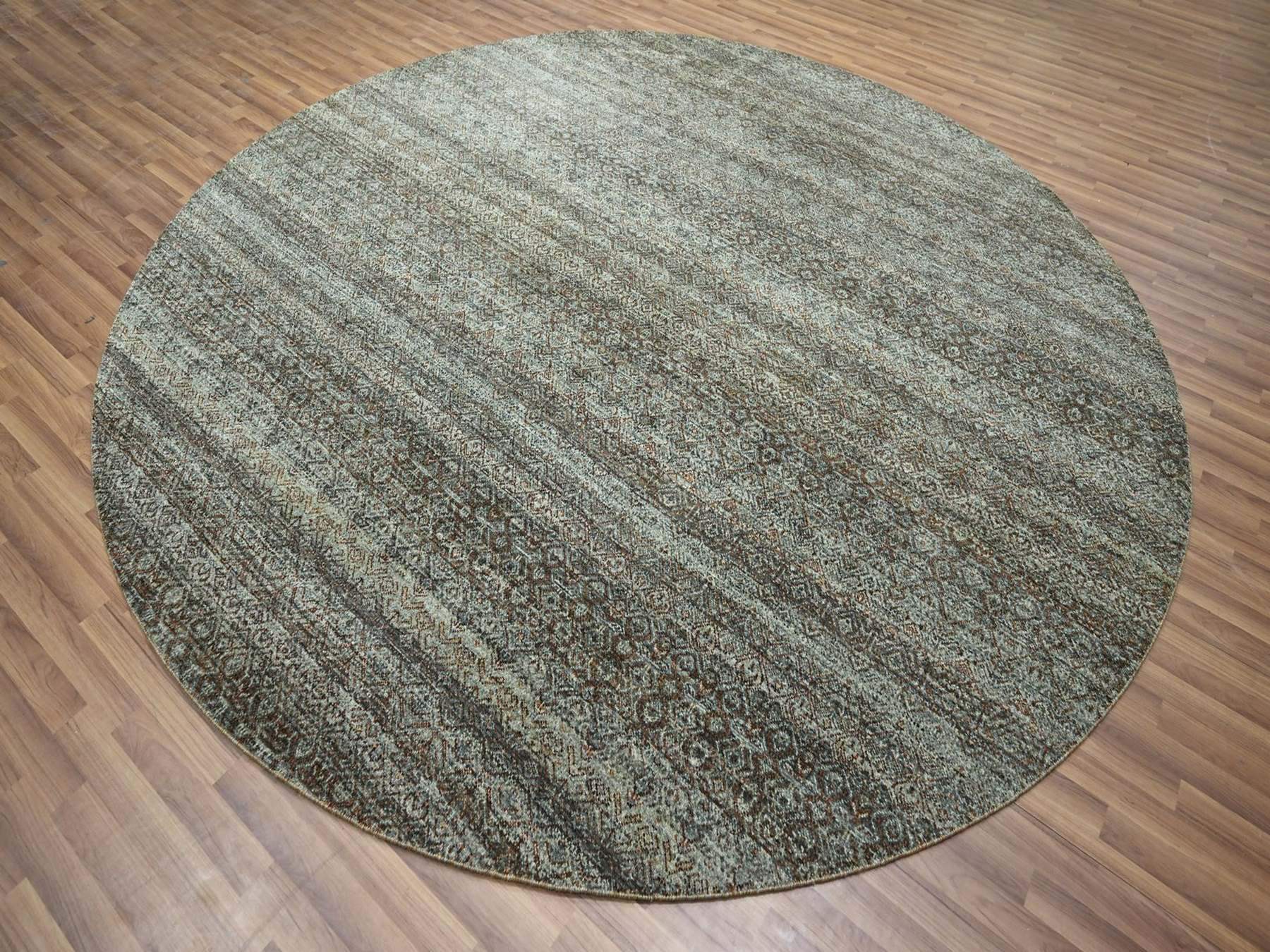 Modern / Contemporary hand-knotted wool rug in Gray, 10' x 10' — SKU O076788 (view 3)