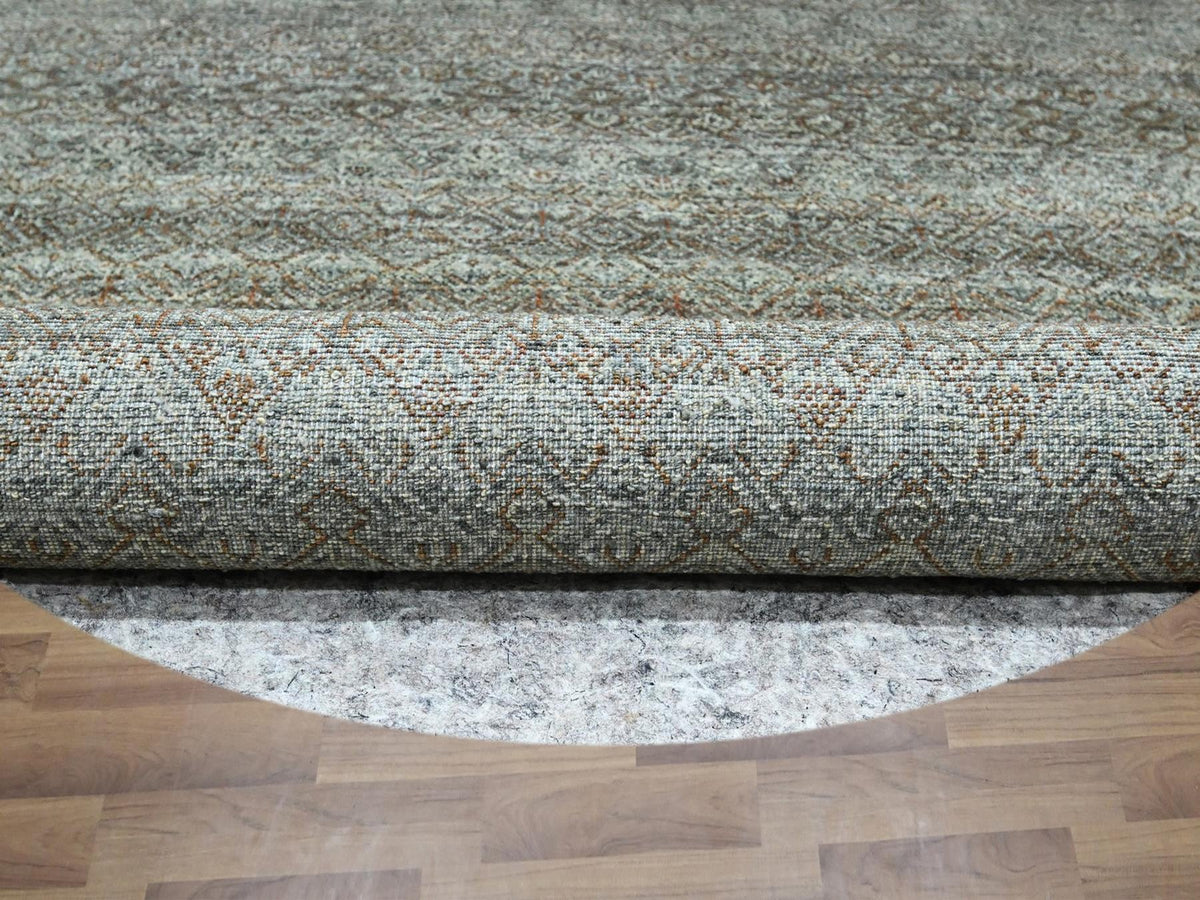 Modern / Contemporary hand-knotted wool rug in Gray, 10' x 10' — SKU O076788 (view 4)