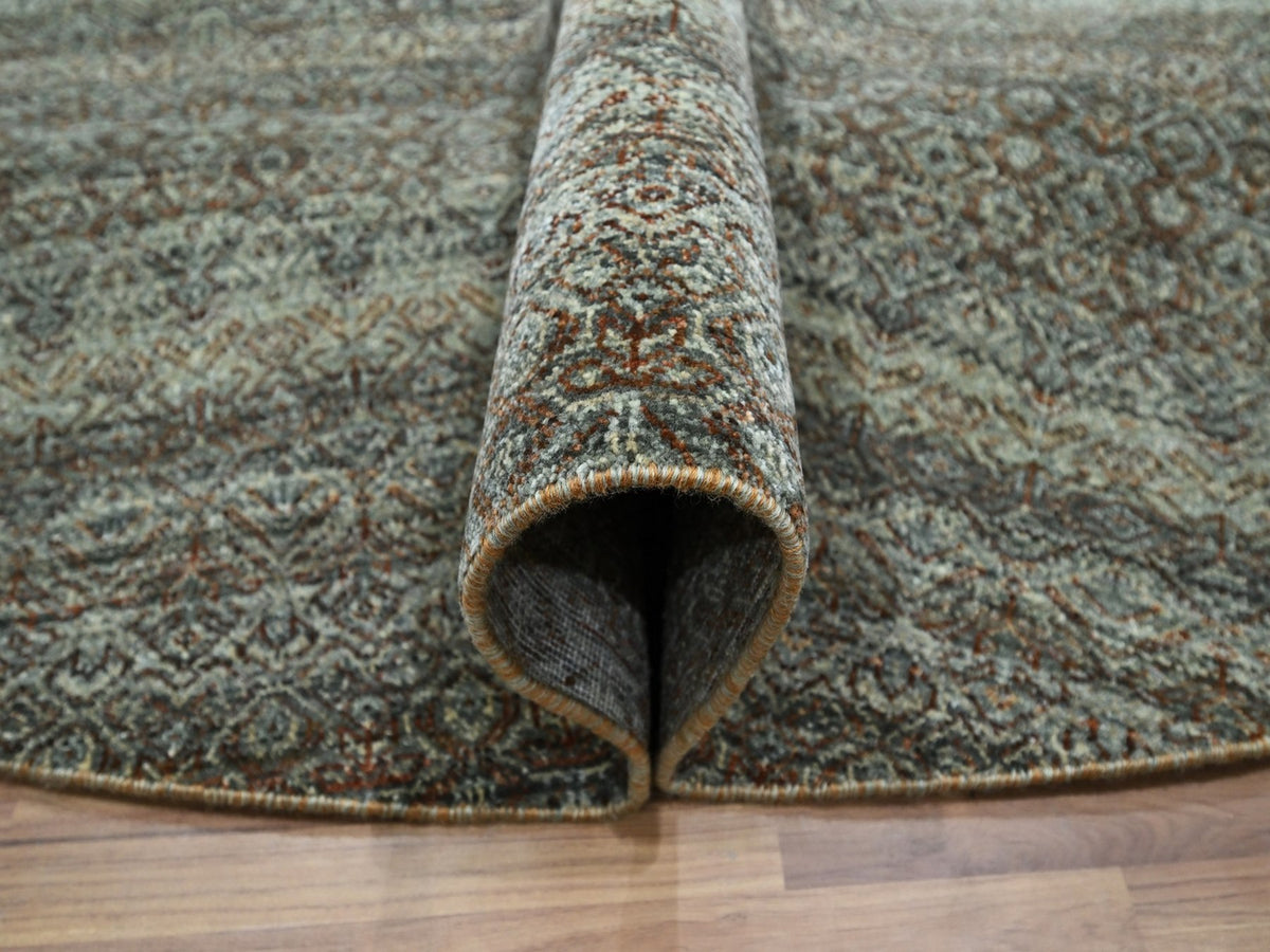 Modern / Contemporary hand-knotted wool rug in Gray, 10' x 10' — SKU O076788 (view 5)