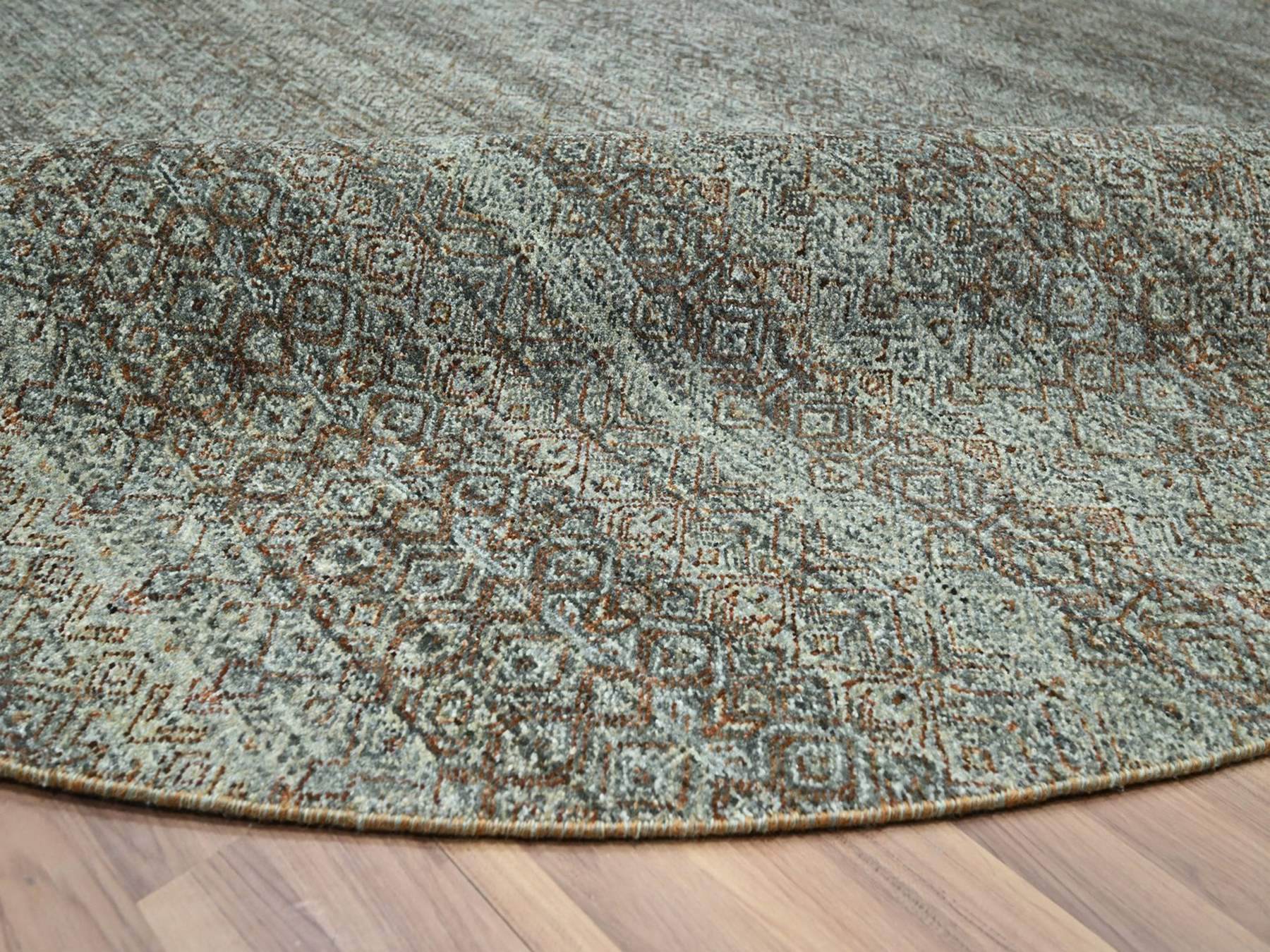 Modern / Contemporary hand-knotted wool rug in Gray, 10' x 10' — SKU O076788 (view 6)