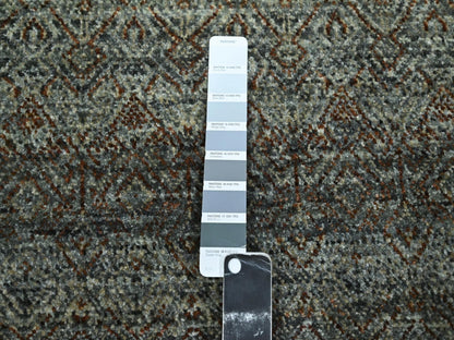 Modern / Contemporary hand-knotted wool rug in Gray, 10' x 10' — SKU O076788 (view 7)