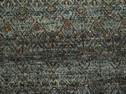 Modern / Contemporary hand-knotted wool rug in Gray, 10' x 10' — SKU O076788 (view 8)