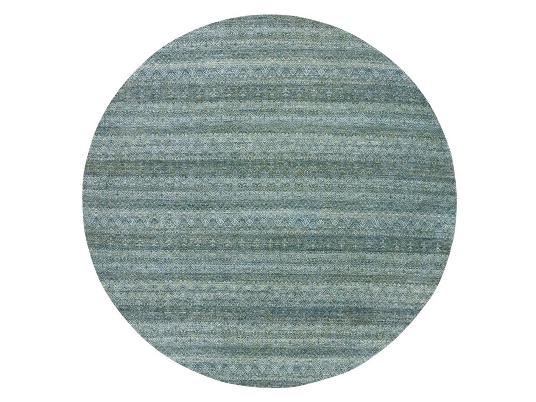 Blue 10'0" x 10'0" Modern and Contemporary Hand knotted Wool Rug - Sku: O076789