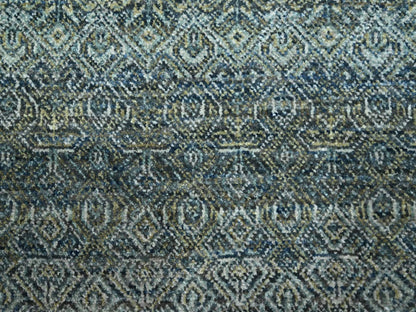 Blue 10'0" x 10'0" Modern and Contemporary Hand knotted Wool Rug - Sku: O076789