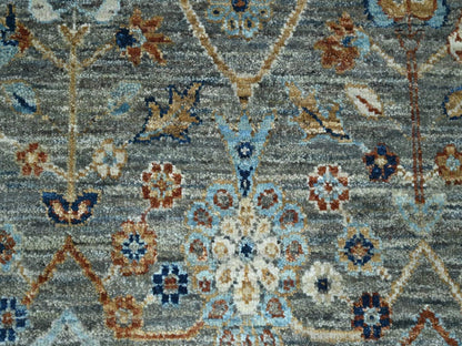 Green 11'10" x 11'10" Oushak And Peshawar Hand knotted Wool Rug - Sku: O076790