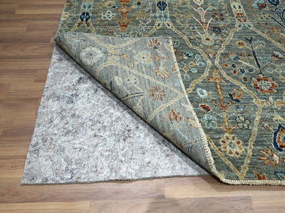 Green 8'1" x 10'0" Oushak And Peshawar Hand knotted Wool Rug - Sku: O076801