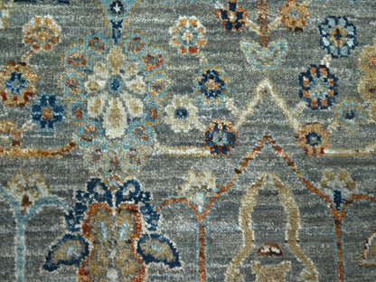 Agra Oushak hand-knotted wool rug in Green, 8'1" x 10' — SKU O076801 (view 8)