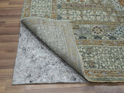 Green 6'1" x 9'1" Mamluk Hand knotted Wool Rug - Sku: O076803