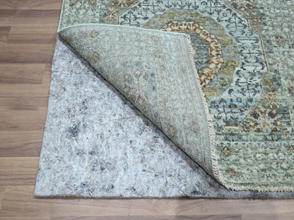 Green 2'8" x 8'1" Mamluk Hand knotted Wool Rug - Sku: O076811