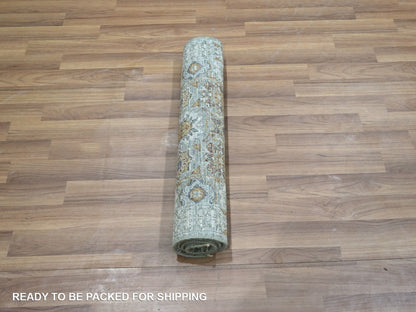 Green 2'1" x 3'1" Mamluk Hand knotted Wool Rug - Sku: O076816