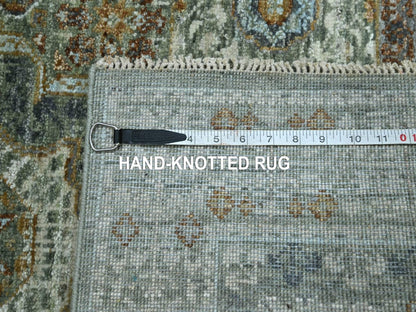 Green 3'0" x 5'1" Mamluk Hand knotted Wool Rug - Sku: O076822