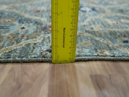 Green 2'0" x 2'11" Oushak And Peshawar Hand knotted Wool Rug - Sku: O076826