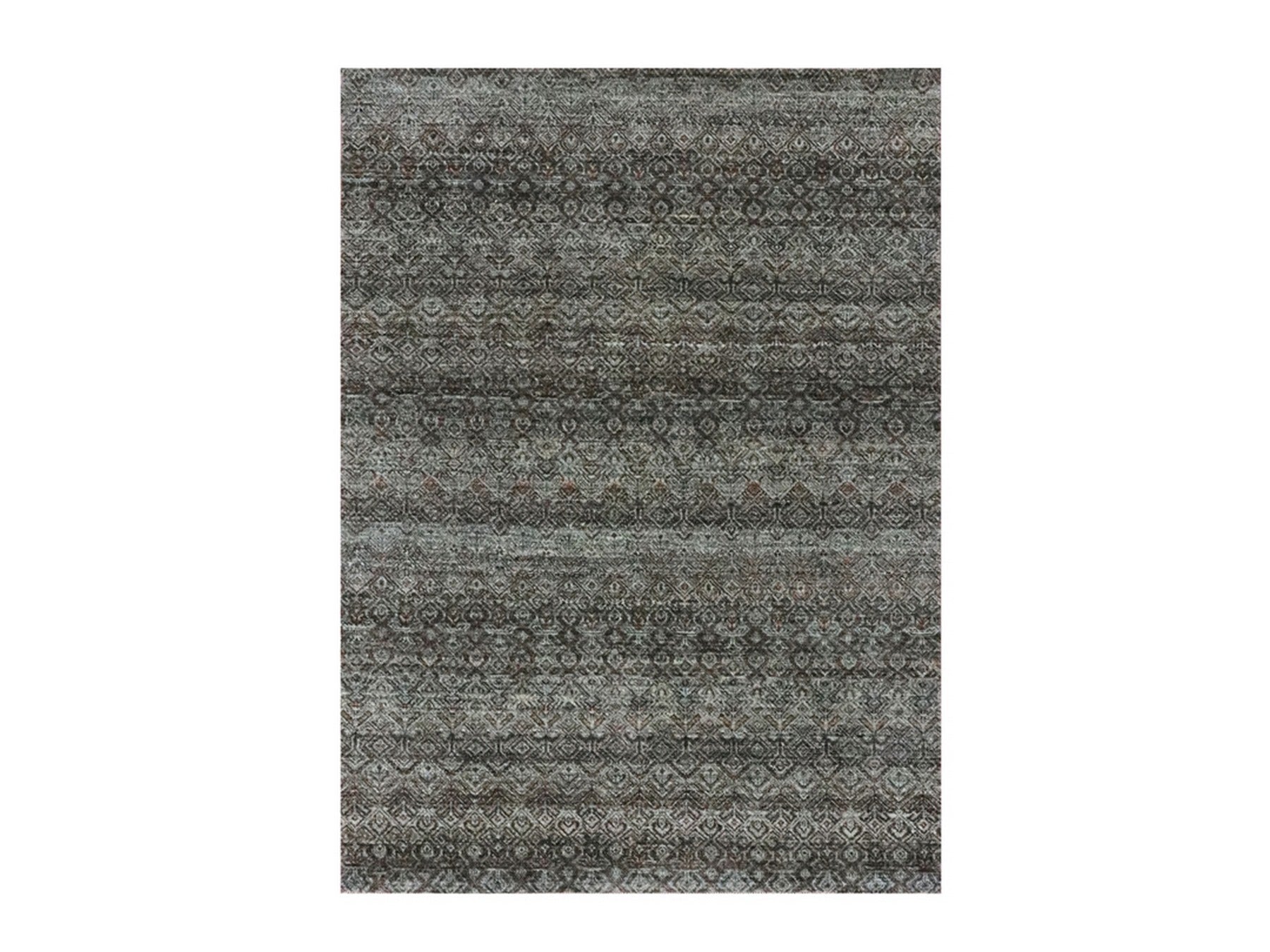Blue 5'1" x 7'1" Modern and Contemporary Hand knotted Wool Rug - Sku: O076837