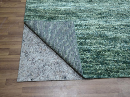 Green 12'1" x 15'2" Modern and Contemporary Hand knotted Wool Rug - Sku: O076844