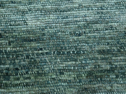 Green 12'1" x 15'2" Modern and Contemporary Hand knotted Wool Rug - Sku: O076844