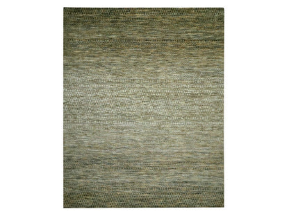 Brown 12'1" x 15'1" Modern and Contemporary Hand knotted Wool Rug - Sku: O076845