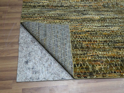 Brown 12'1" x 15'1" Modern and Contemporary Hand knotted Wool Rug - Sku: O076845
