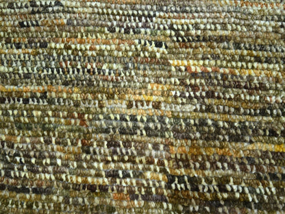 Brown 12'1" x 15'1" Modern and Contemporary Hand knotted Wool Rug - Sku: O076845