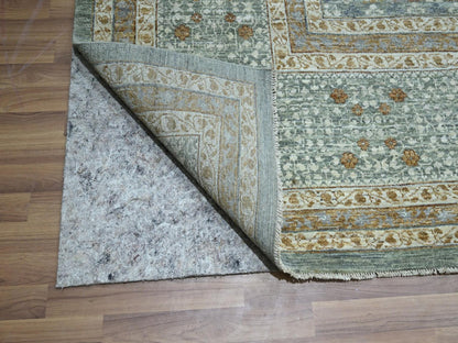 Green 12'0" x 14'10" Mamluk Hand knotted Wool Rug - Sku: O076847