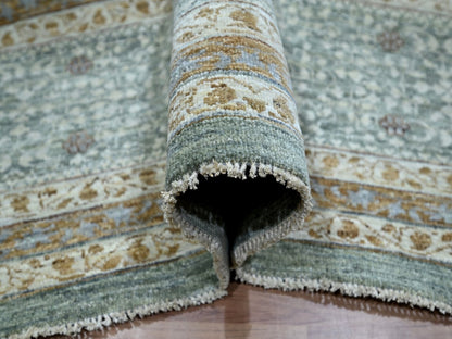 Green 12'0" x 14'10" Mamluk Hand knotted Wool Rug - Sku: O076847