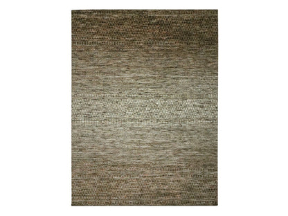 Brown 10'4" x 14'0" Modern and Contemporary Hand knotted Wool Rug - Sku: O076849
