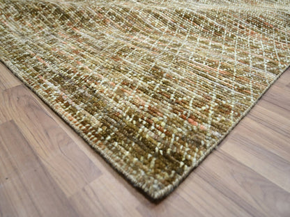 Brown 10'4" x 14'0" Modern and Contemporary Hand knotted Wool Rug - Sku: O076849