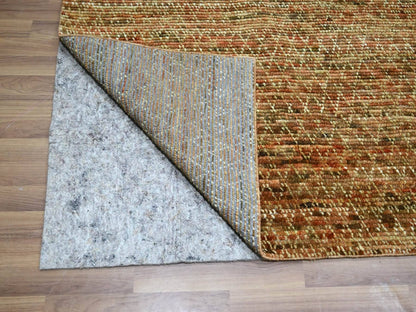 Brown 10'4" x 13'11" Modern and Contemporary Hand knotted Wool Rug - Sku: O076850