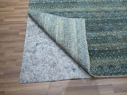 Blue 8'1" x 10'0" Modern and Contemporary Hand knotted Wool Rug - Sku: O076858