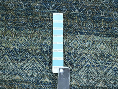 Blue 8'1" x 10'0" Modern and Contemporary Hand knotted Wool Rug - Sku: O076858