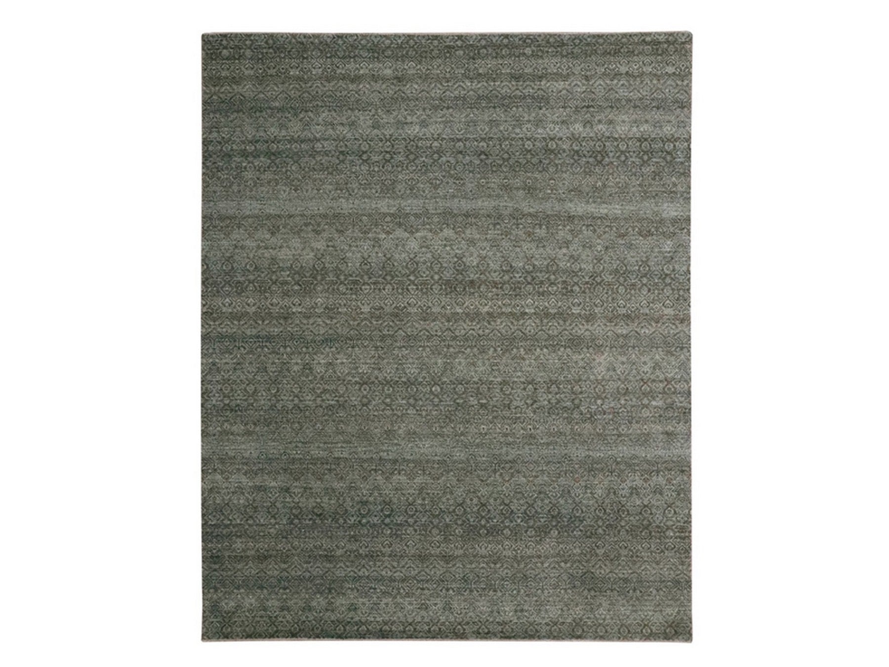 Grey 8'0" x 9'10" Modern and Contemporary Hand knotted Wool Rug - Sku: O076859