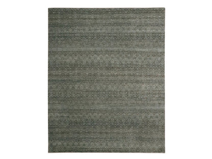 Modern / Contemporary hand-knotted wool rug in Gray, 8' x 9'10" — SKU O076859