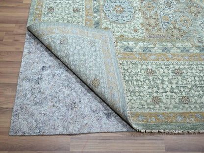 Green 8'1" x 10'1" Mamluk Hand knotted Wool Rug - Sku: O076860