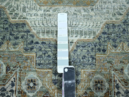 Green 8'1" x 10'1" Mamluk Hand knotted Wool Rug - Sku: O076860