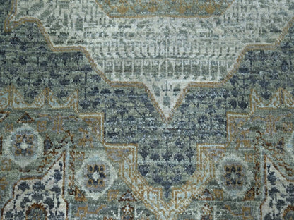 Green 8'1" x 10'1" Mamluk Hand knotted Wool Rug - Sku: O076860