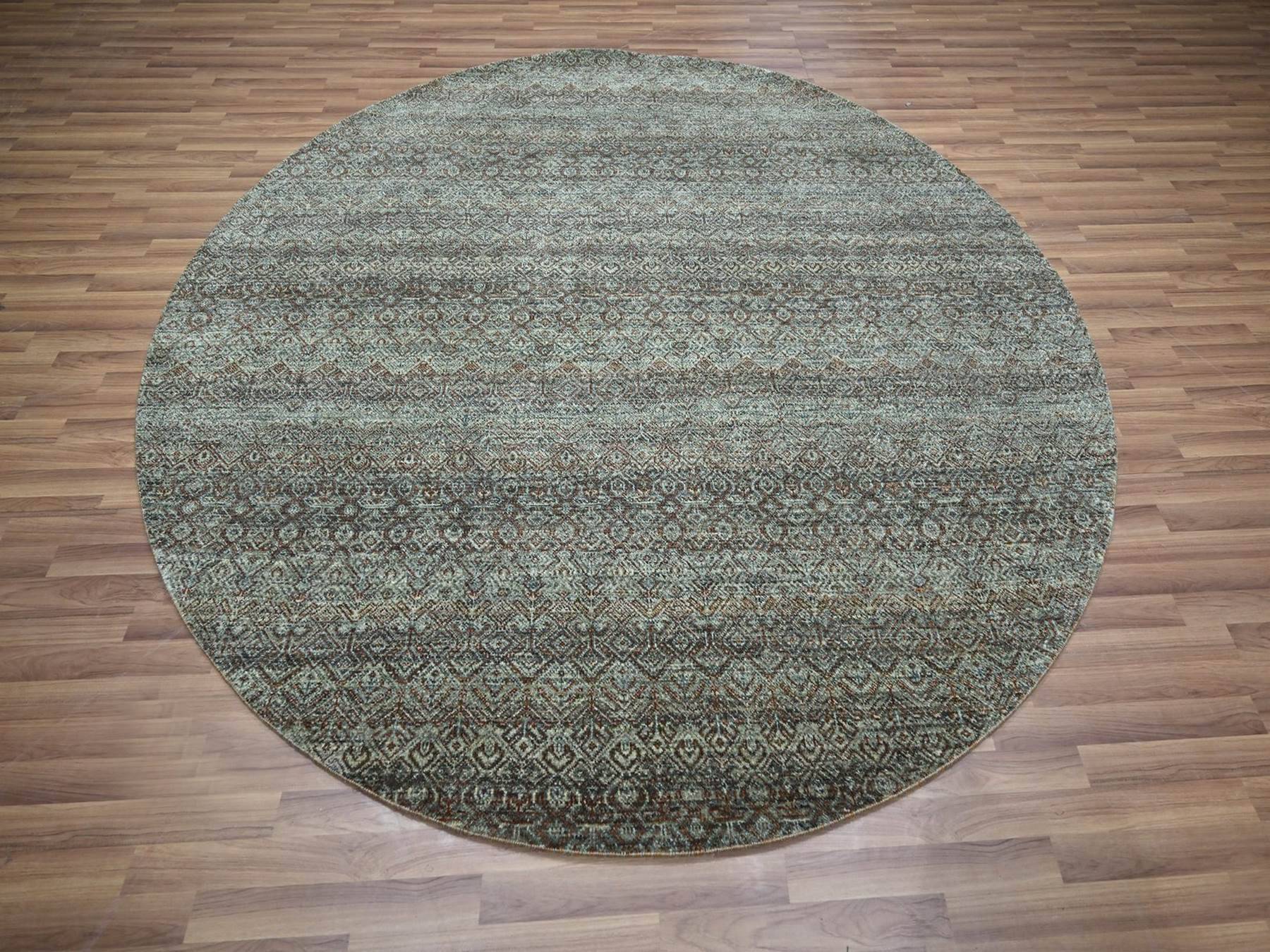 Modern / Contemporary hand-knotted wool rug in Gray, 7'11" x 7'11" — SKU O076866 (view 2)