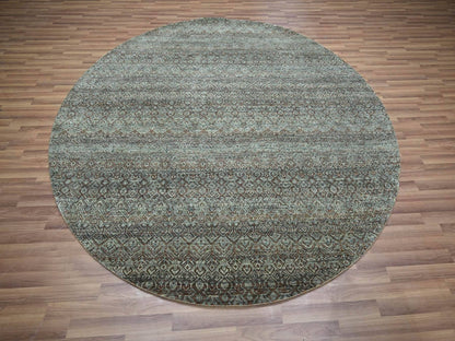 Modern / Contemporary hand-knotted wool rug in Gray, 7'11" x 7'11" — SKU O076866 (view 2)