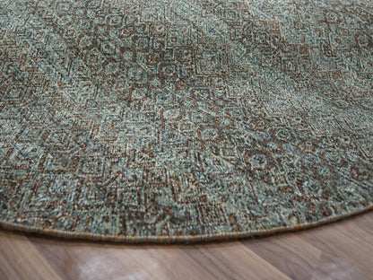 Modern / Contemporary hand-knotted wool rug in Gray, 7'11" x 7'11" — SKU O076866 (view 6)