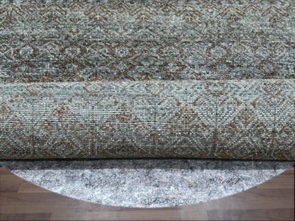 Grey 4'11" x 4'10" Modern and Contemporary Hand knotted Wool Rug - Sku: O076868