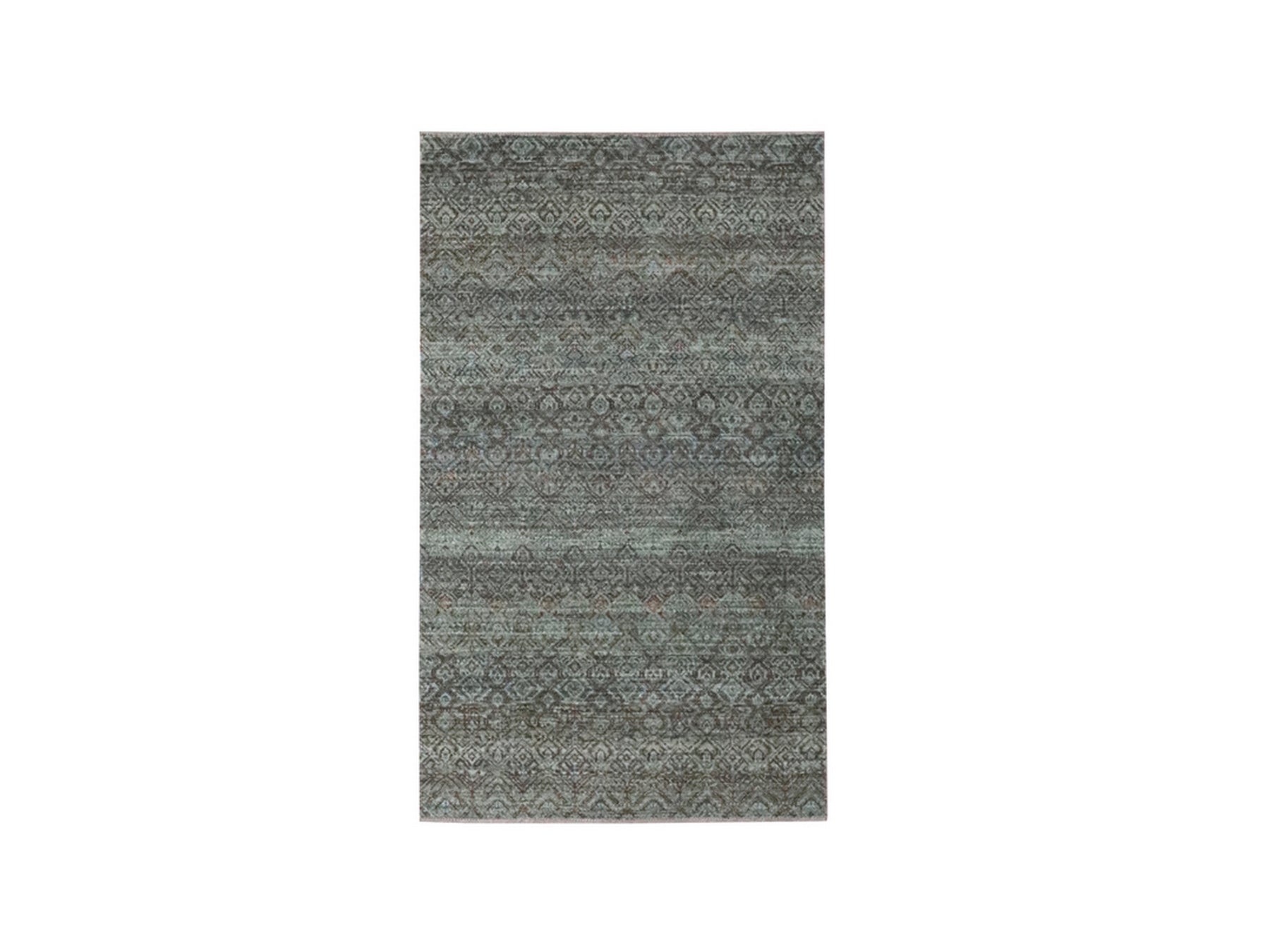 Grey 3'0" x 5'1" Modern and Contemporary Hand knotted Wool Rug - Sku: O076869
