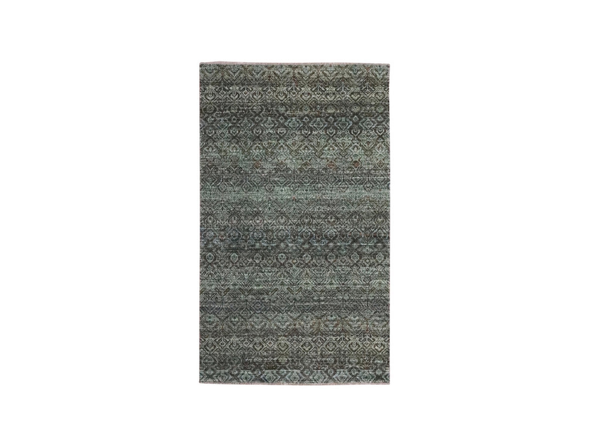 Modern / Contemporary hand-knotted wool rug in Gray, 3' x 5'1" — SKU O076870