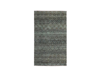 Modern / Contemporary hand-knotted wool rug in Gray, 3' x 5'1" — SKU O076870