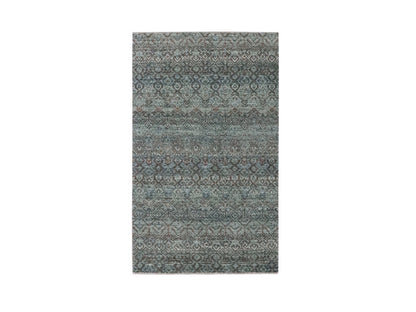 Grey 3'0" x 5'0" Modern and Contemporary Hand knotted Wool Rug - Sku: O076871