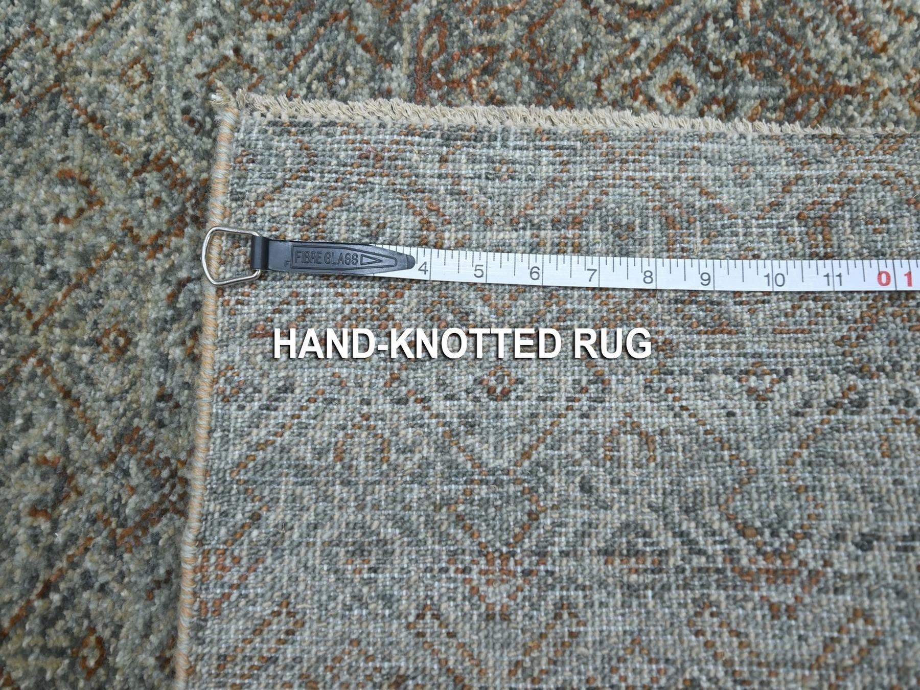 Modern / Contemporary hand-knotted wool runner in Gray, 2'6" x 6' — SKU O076872 (view 7)