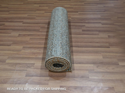 Modern / Contemporary hand-knotted wool runner in Gray, 2'6" x 8' — SKU O076874 (view 5)