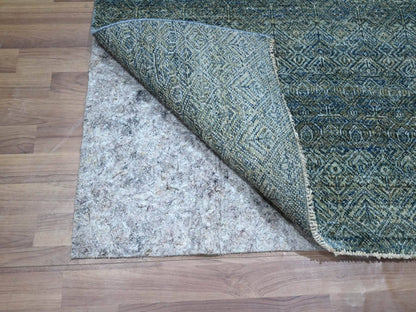 Blue 3'1" x 5'0" Modern and Contemporary Hand knotted Wool Rug - Sku: O076878