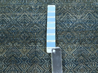 Blue 3'0" x 5'0" Modern and Contemporary Hand knotted Wool Rug - Sku: O076880